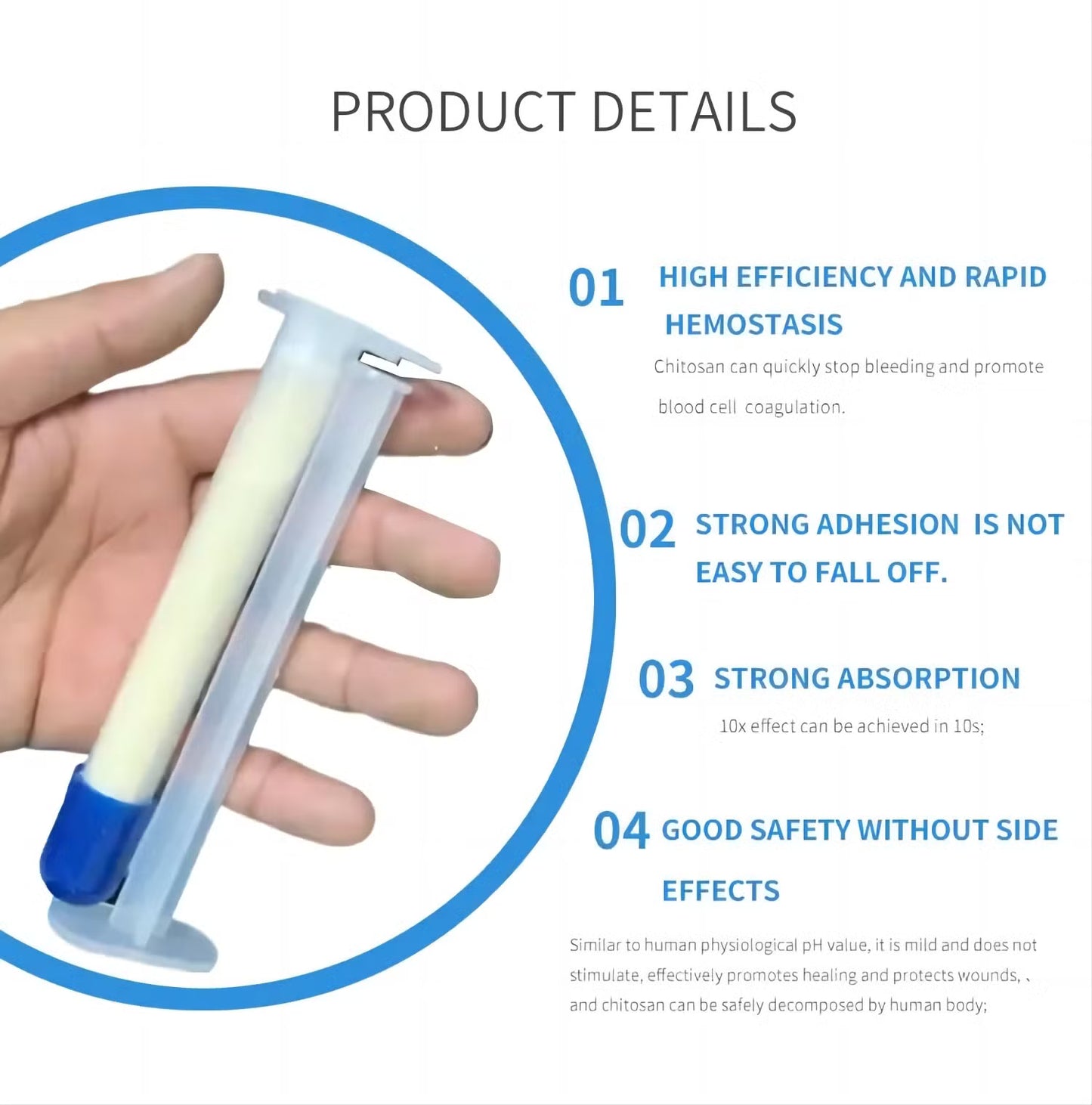 Chitosan Hemostatic Applicator